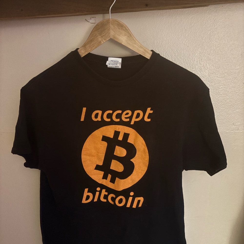 Black T-Shirt with Bitcoin Design